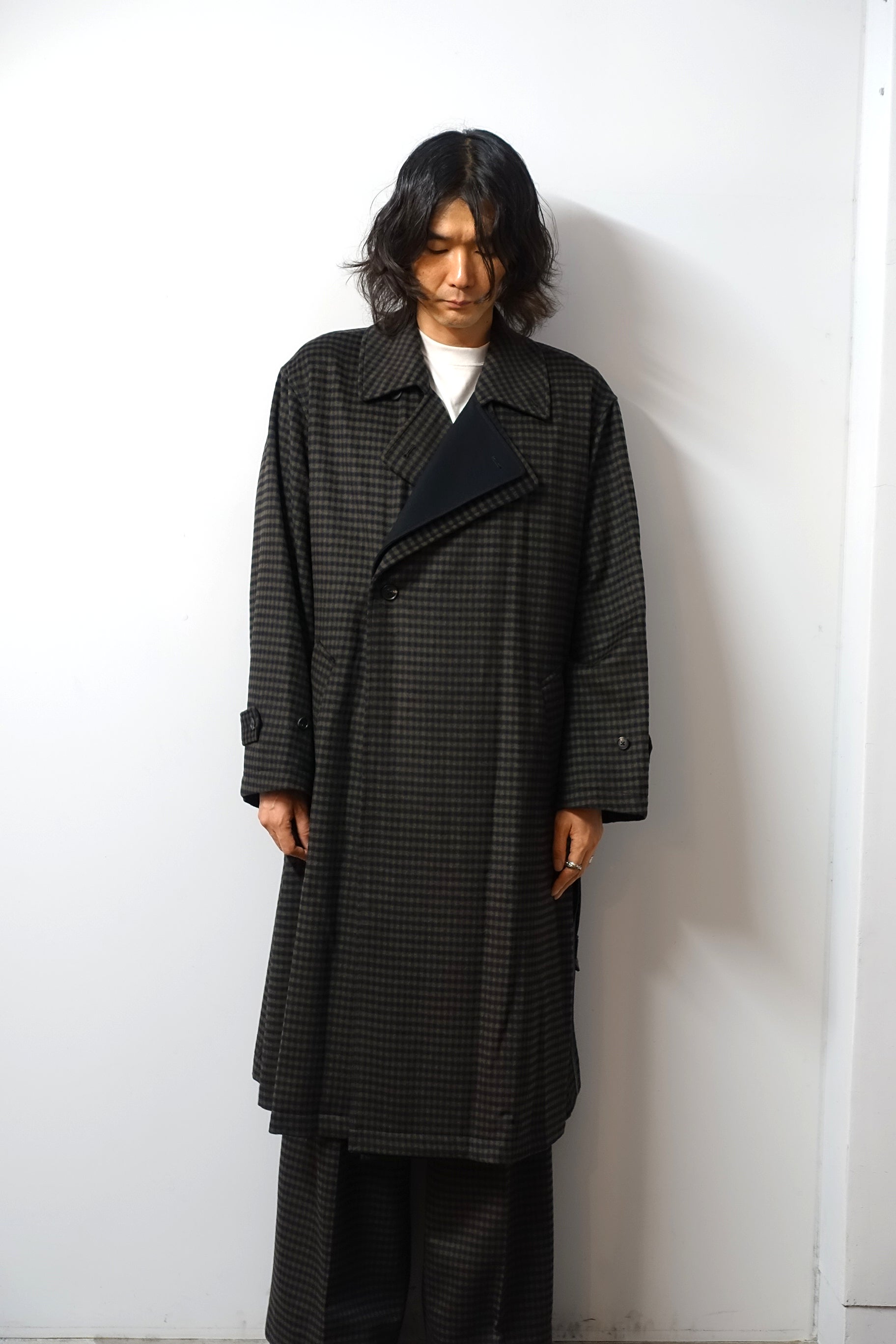 stein(シュタイン)/DOUBLE LAPELED DOUBLE BREASTED COAT/Gingham