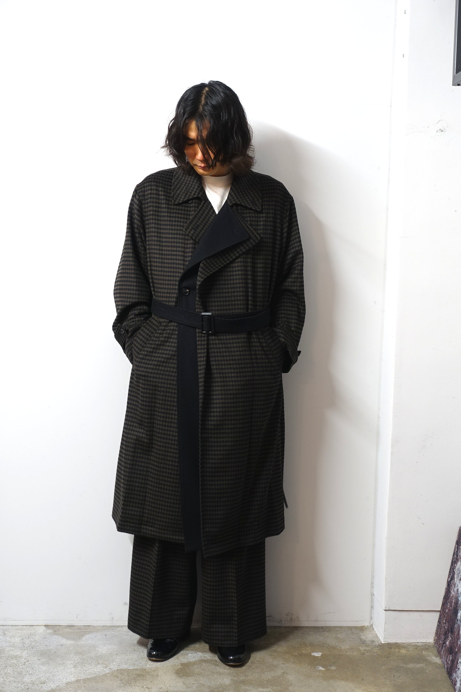 stein(シュタイン)/DOUBLE LAPELED DOUBLE BREASTED COAT/Gingham