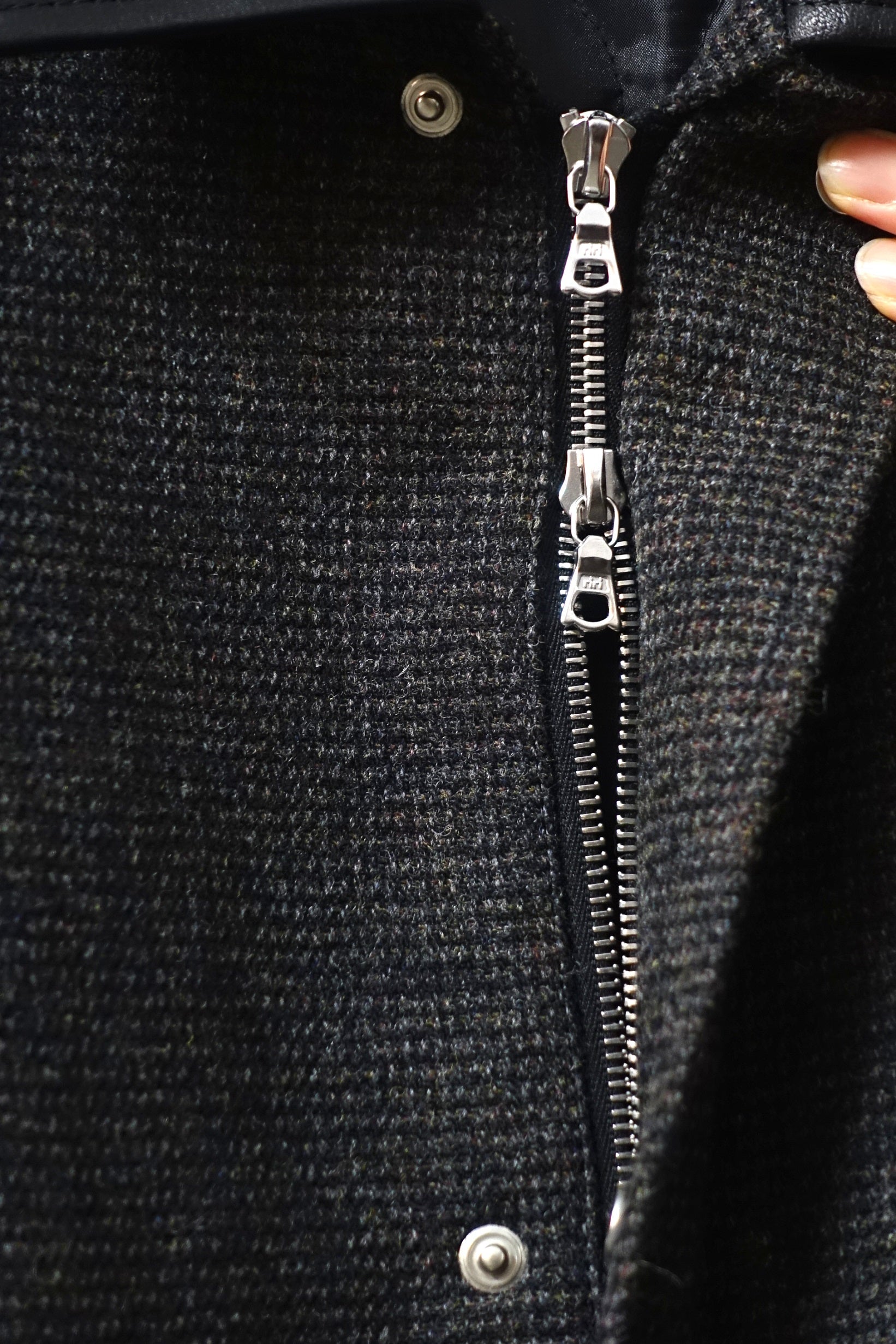 stein(シュタイン)/LEATHER COMBINATION STUDIUM JACKET/TWEED 通販