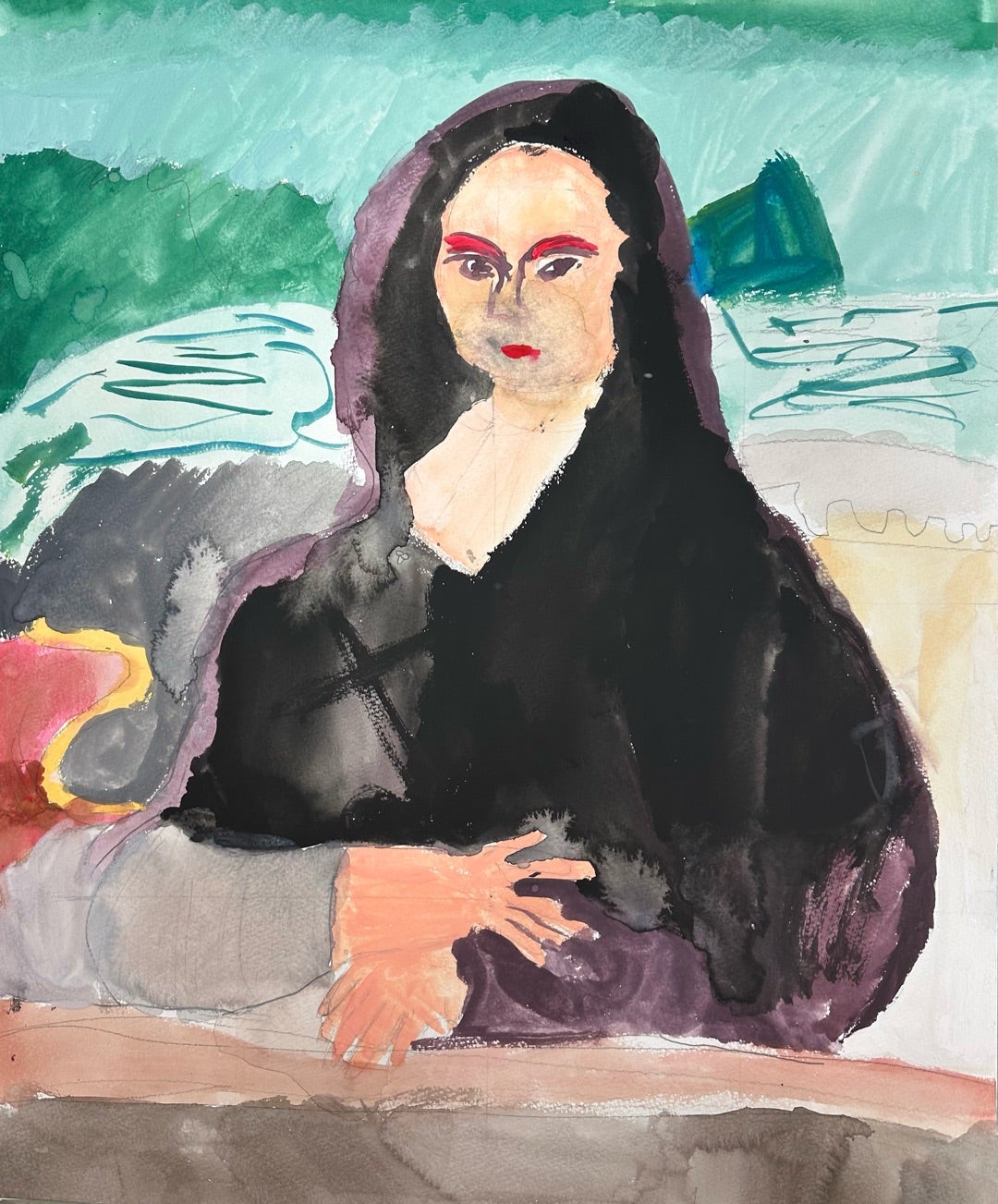 モナリザ (小1〜小5の名画模写) 3 | アトリエニケのブログ