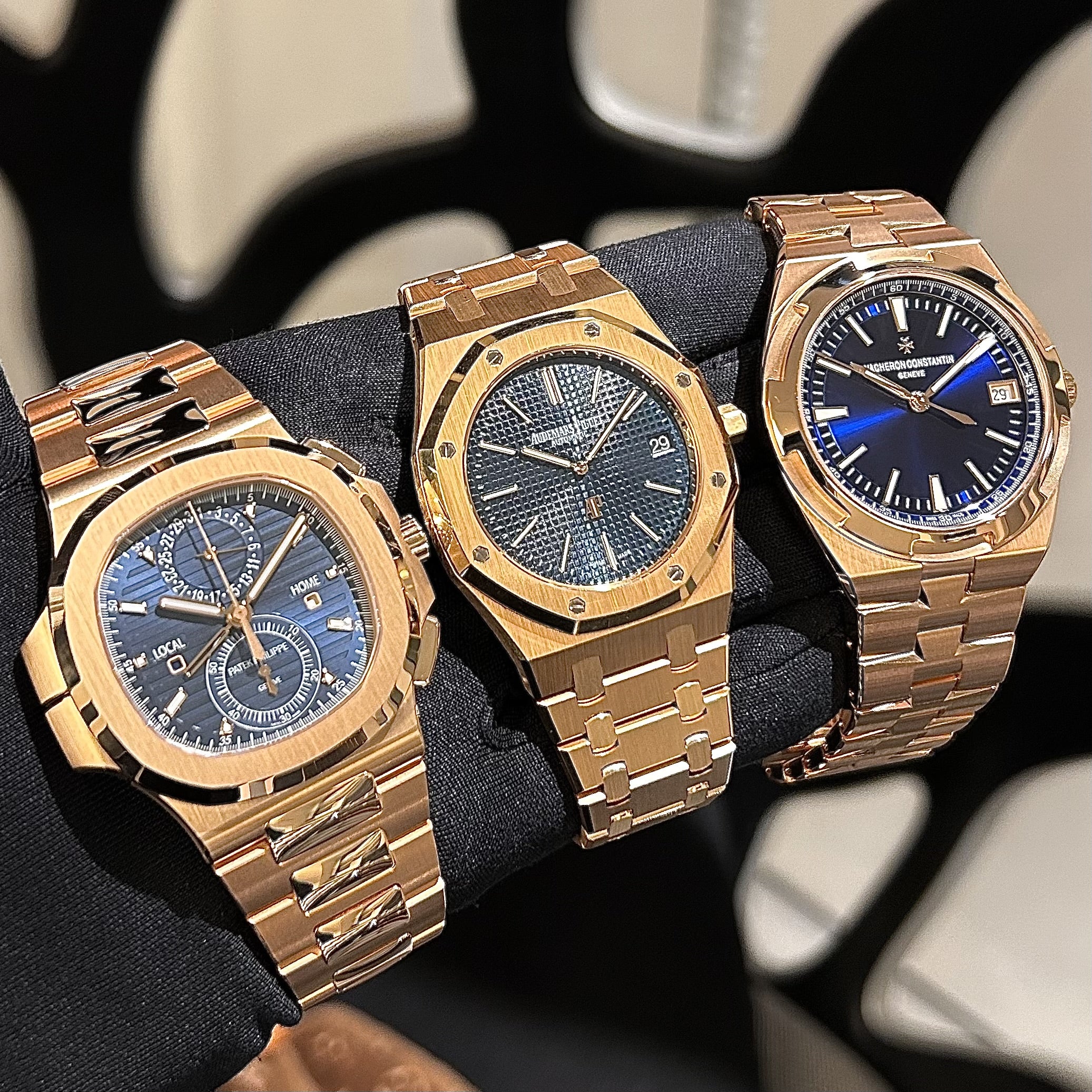 世界三大時計が誇る、ローズゴールド×ブルー文字盤モデル取り揃えて