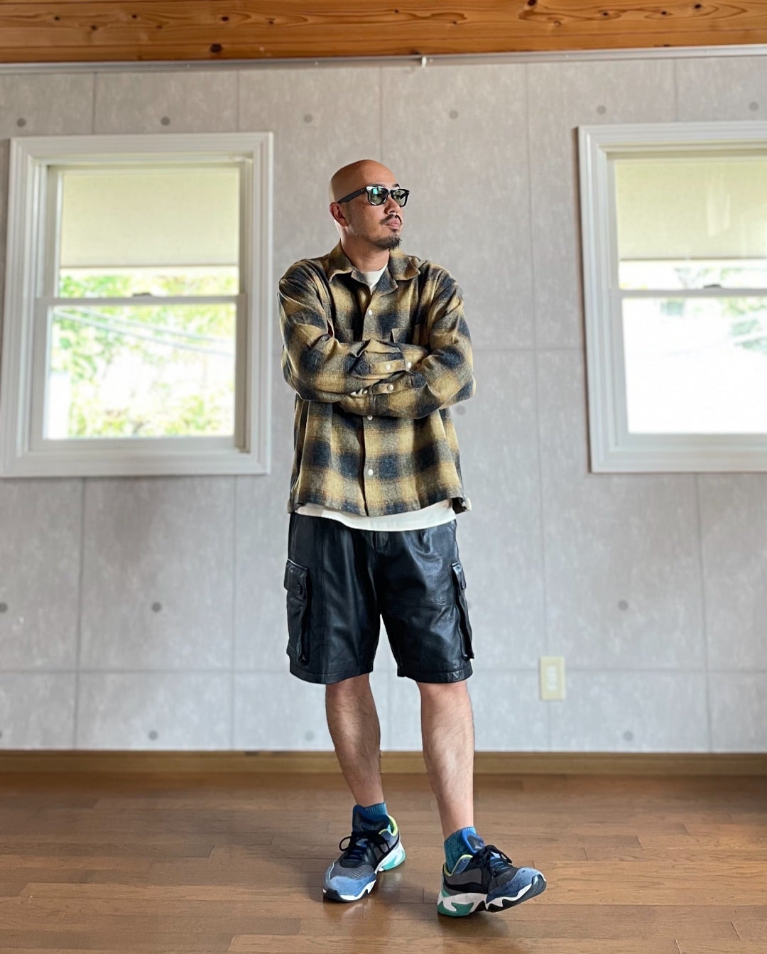 Ombre Check Open Collar L/S Shirt / H.UNIT 商品詳細｜山口県光市の