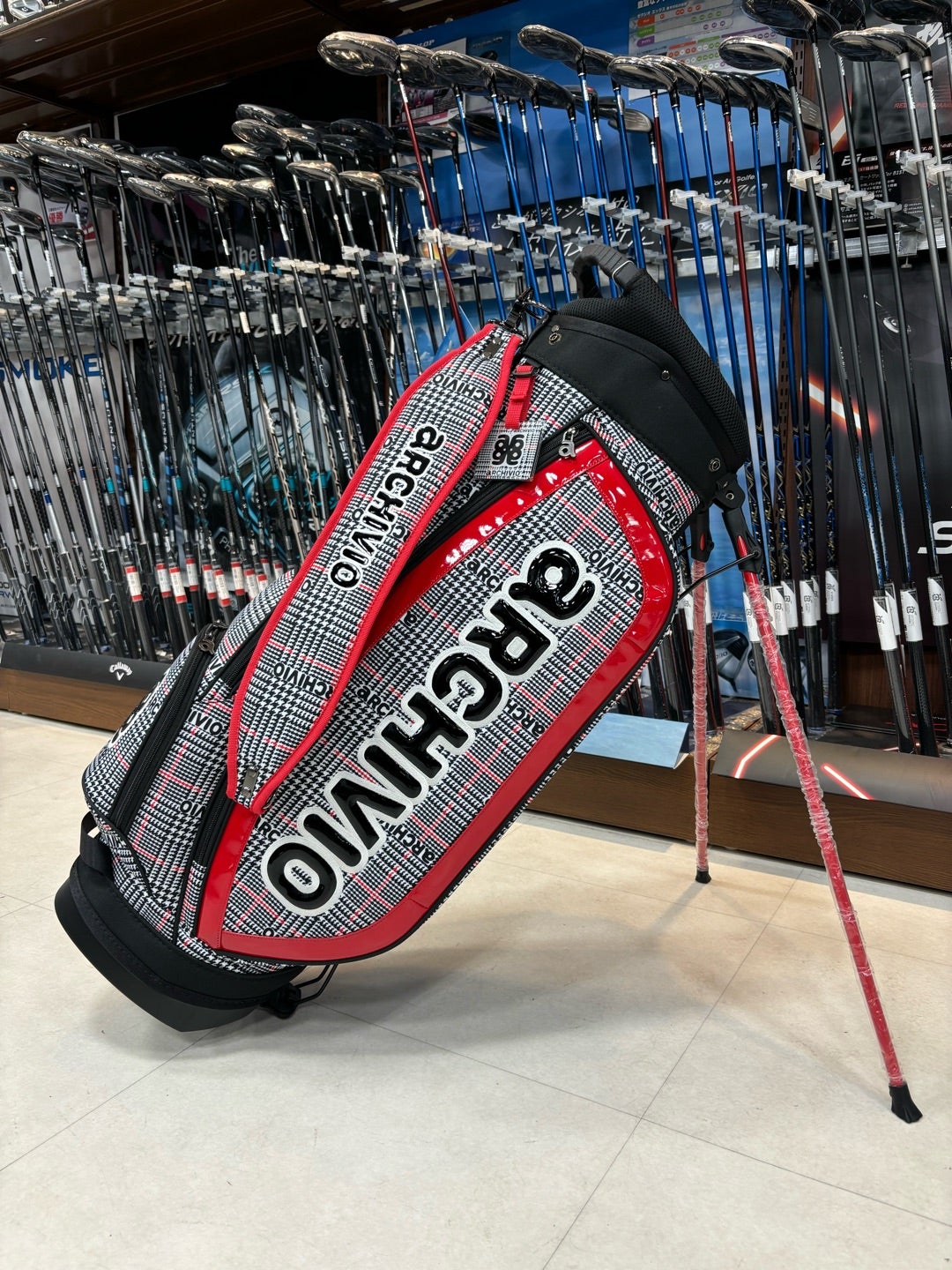 ARCHIVIO チェック柄キャディバッグセット⭐︎参考価格15万1580円