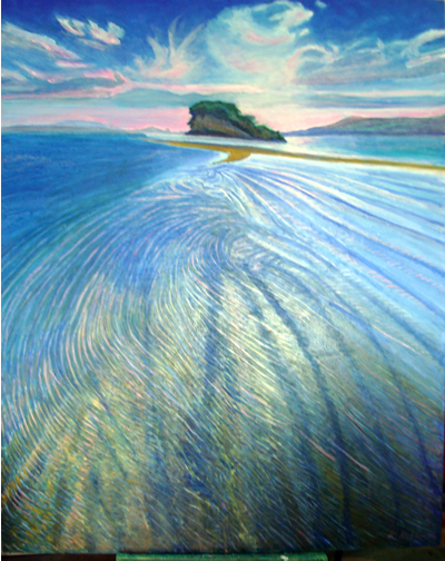 浅潮 油彩画サイズ F100号 | 小林俊一のファンタスティック・アート