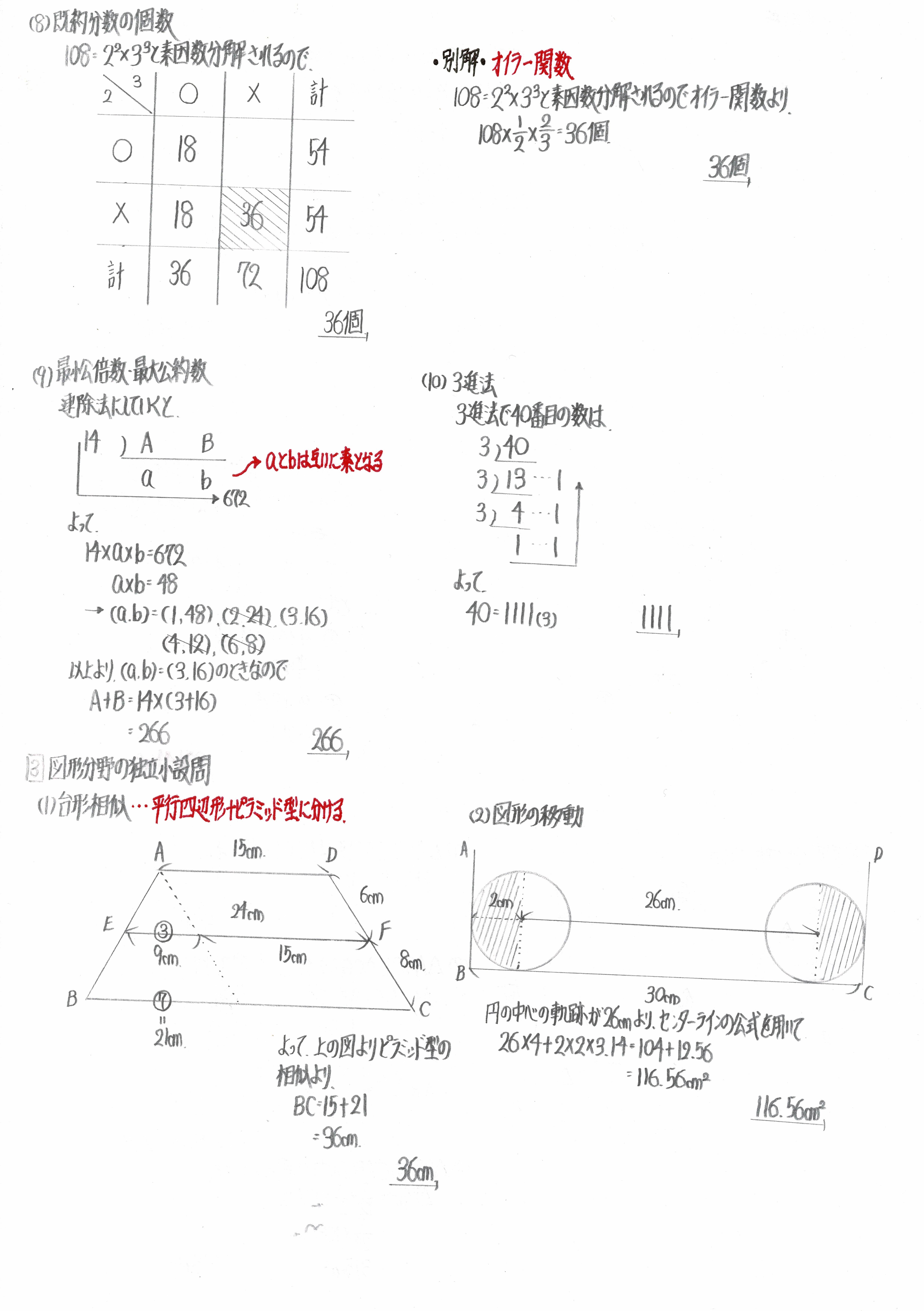 2024年】SAPIX 小6 マンスリー確認テスト 算数 解答解説 | 中学入試 最