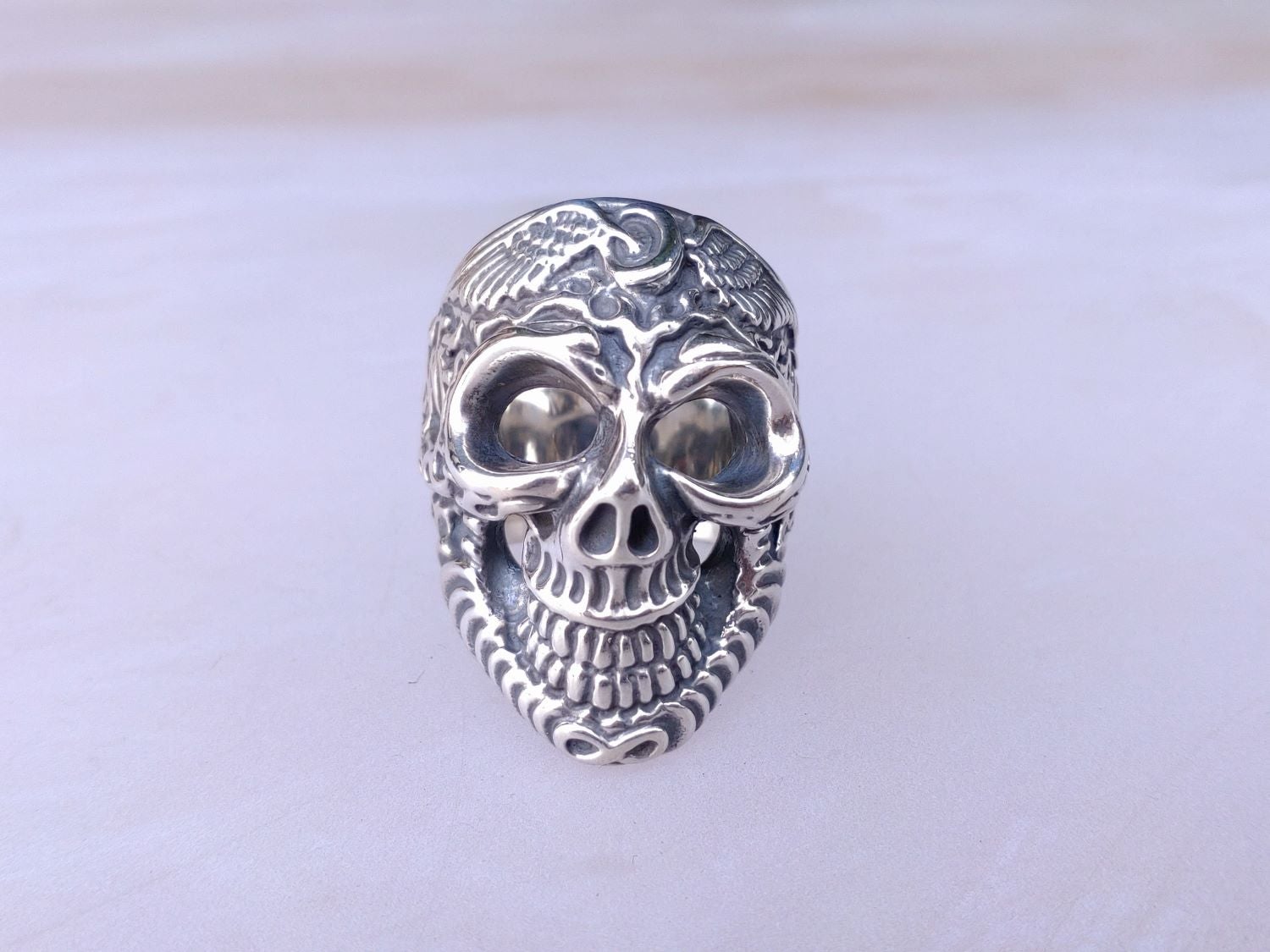 BWL / Flying Tire - Graffiti Master Skull Ring | BILL WALL LEATHER