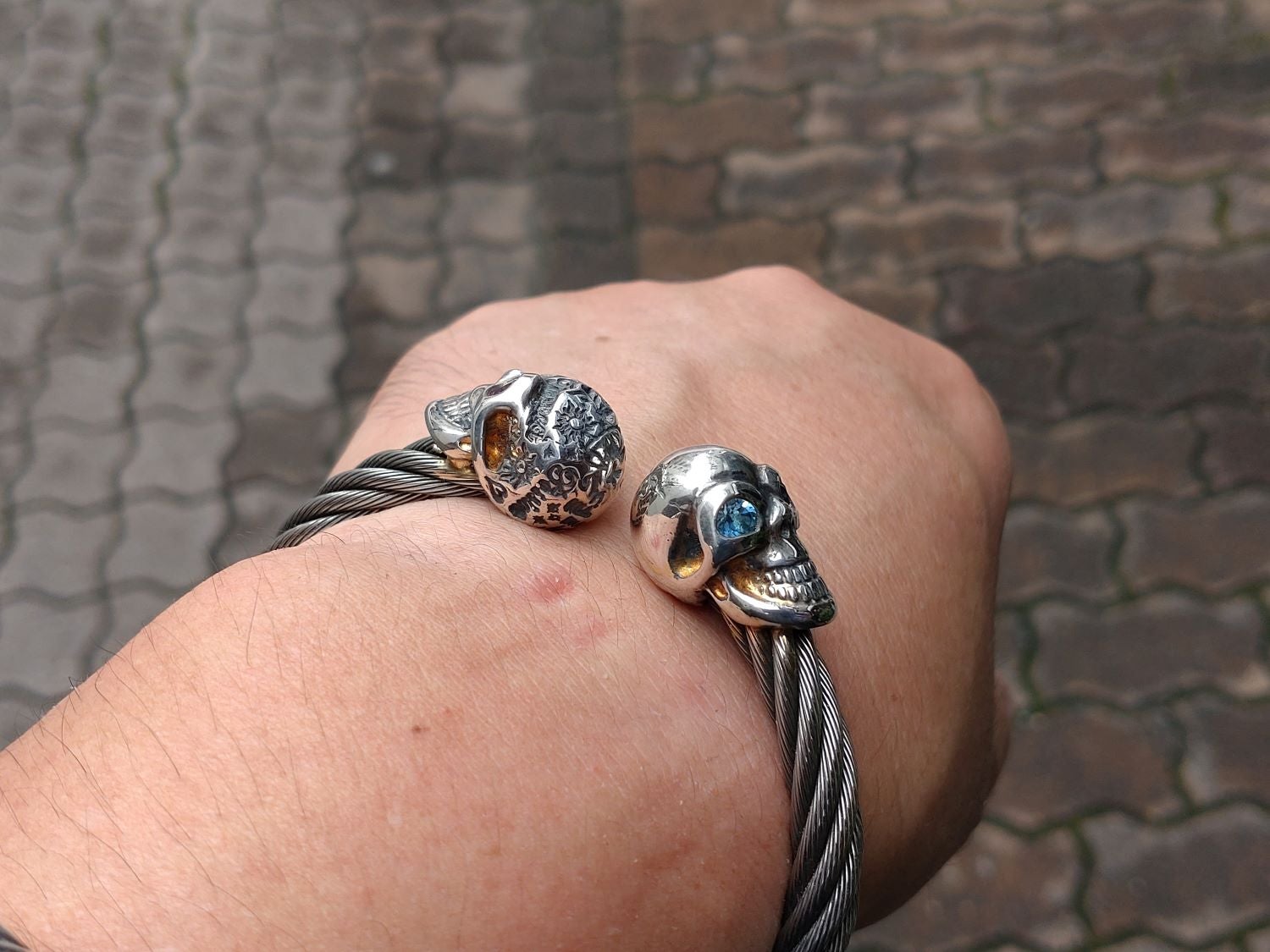 BWL / Cable Bangle w/Graffiti V,S & V,S GS | BILL WALL LEATHER UENO