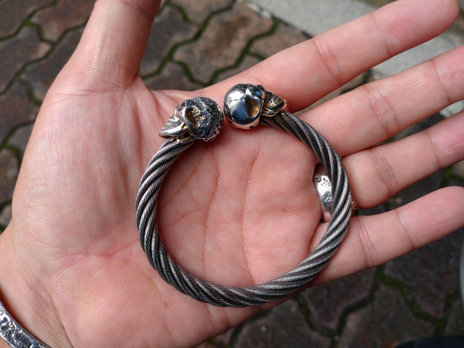 BWL / Cable Bangle w/Graffiti V,S & V,S GS | BILL WALL LEATHER UENO