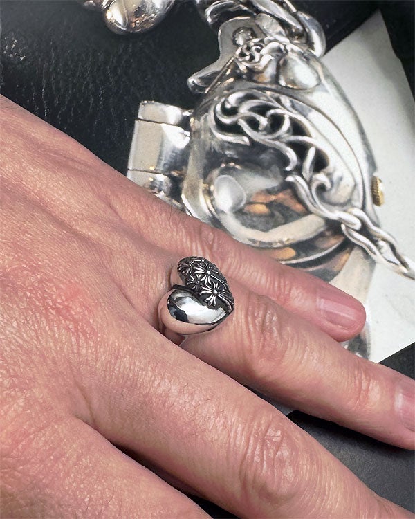 在庫あり！CHROME HEARTS/クロムハーツ リング R.I.P ハート 日本