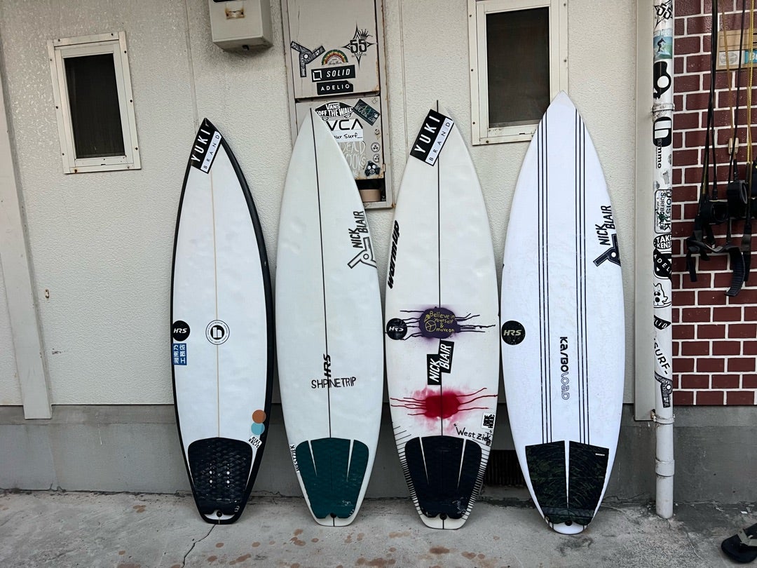 マジックボードでオンショアがファンウェーブに。ハモ中古ボード9本