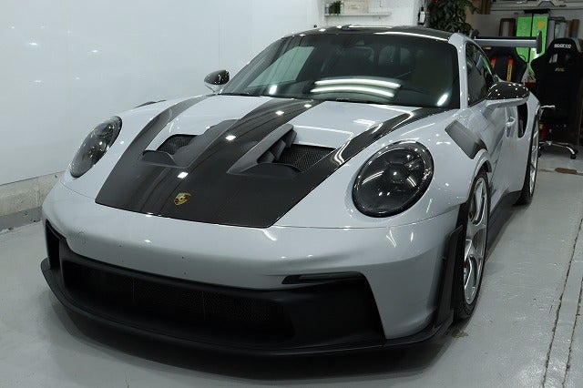 ポルシェ911GT3RSカーフィルム施工ガラスプロテクションフィルム施工