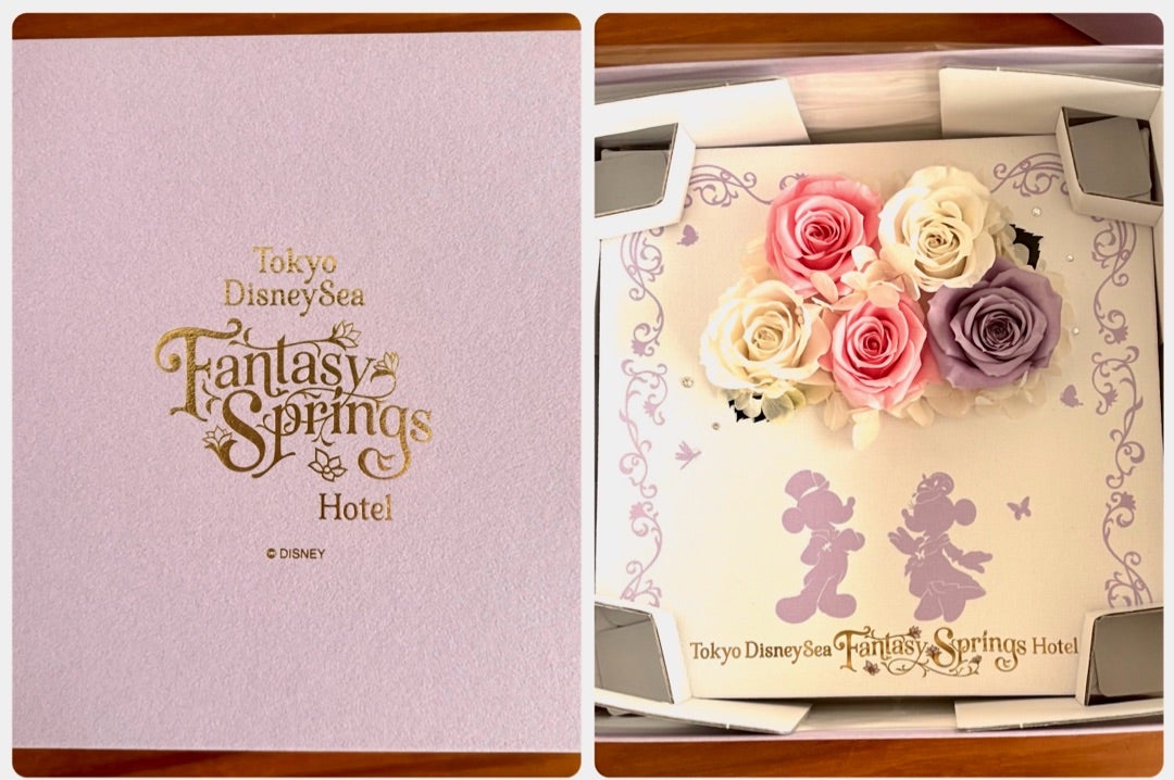 ファンタジースプリングスホテルの美しいバラのプリザーブドフラワー