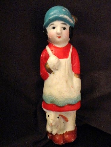 戦前の磁器人形4-①＝射的人形 子供の姿【中サイズ】 | アリタリアfuji