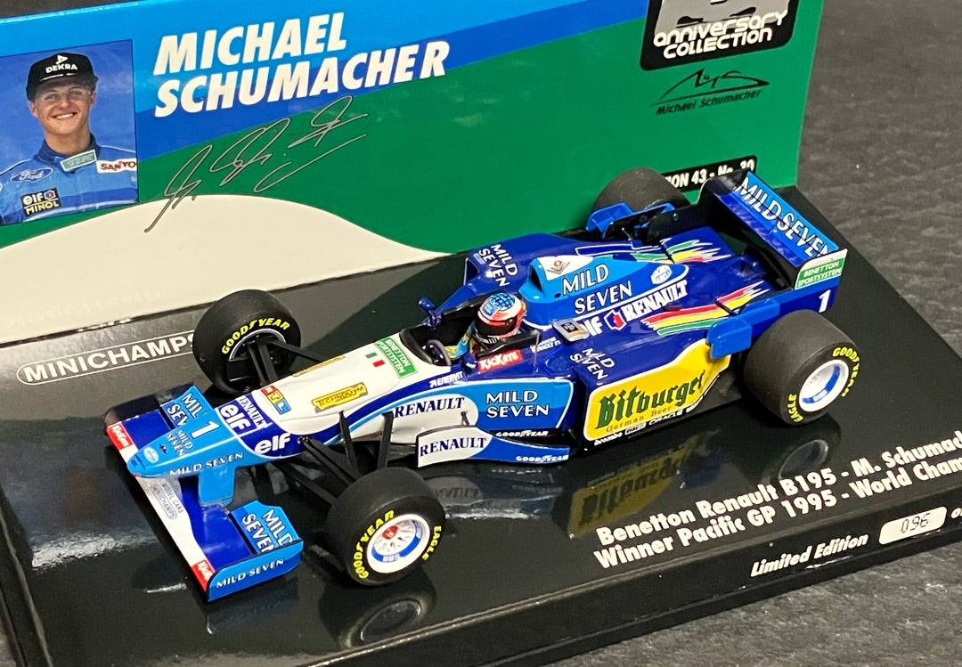 RS00641⁄18 ベネトン B195 岡山 M.シューマッハ PMA Yahoo 1⁄18