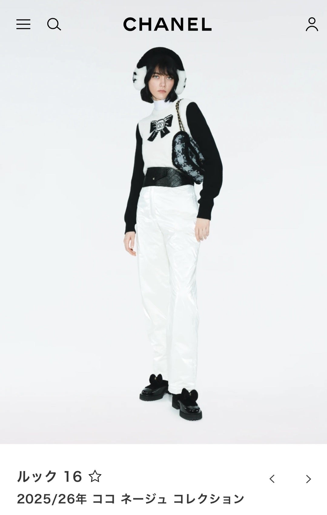 CHANEL シャネルココネージュ2025コレクションのもこもこイヤーマフ