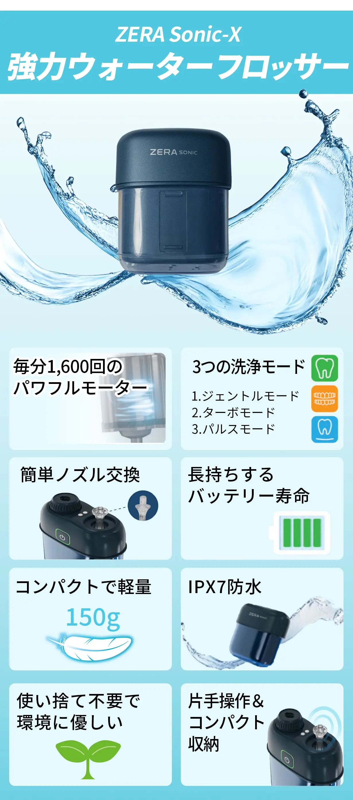 150gでプロ仕様のパワフル洗浄！ポケットサイズでどこでも本格ケア