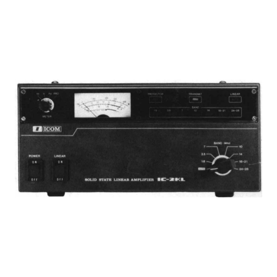 ICOM IC-2KL INSTRUCTION MANUAL Pdf Download | ManualsLib