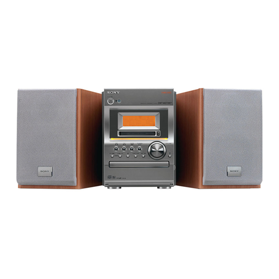 Sony CMT-M333NT Manuals | ManualsLib
