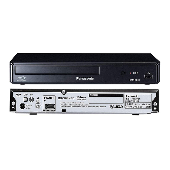 PANASONIC DMP-BD90 BASIC OWNER'S MANUAL Pdf Download | ManualsLib