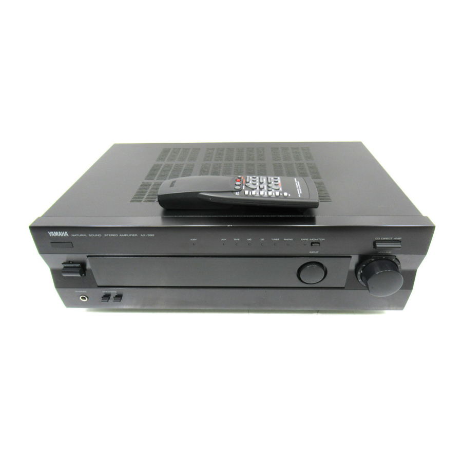 YAMAHA AX-392 OWNER'S MANUAL Pdf Download | ManualsLib