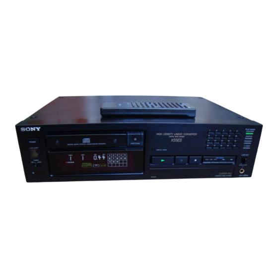 SONY CDP-X55ES SERVICE MANUAL Pdf Download | ManualsLib