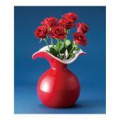 LEOタカオカ/フラワーベース レッド/F-2370 - 花材通販はなどんやアソシエ