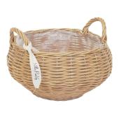 村田屋産業/PPラタンバスケット丸平型SNatural/3197 - 花材通販はなど