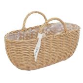 即日☆村田屋産業/PPラタンバスケット楕円型SNatural/3209 - 花材通販