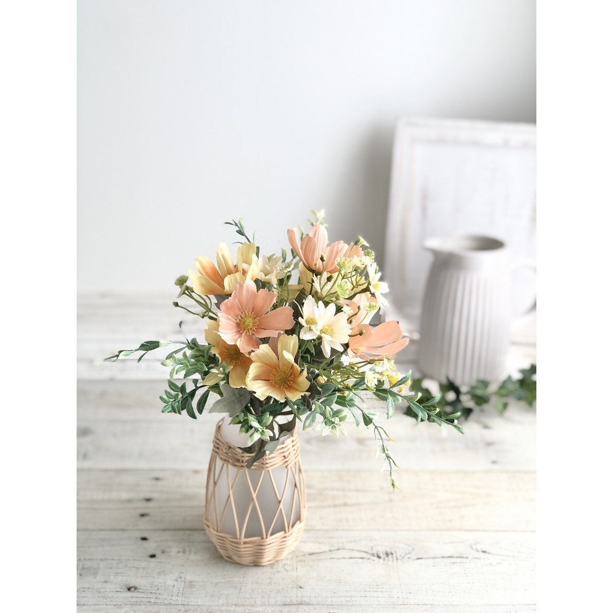 造花】MAGIQ東京堂/コスモスミックスブーケ #6 PE/YL ピーチイエロー