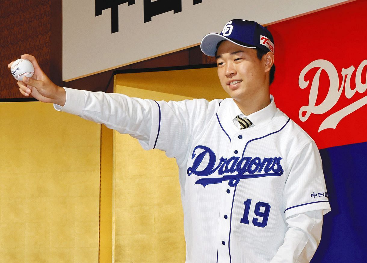 竜1位・高橋宏斗、背番号「19」初披露であらためて誓う吉見魂継承