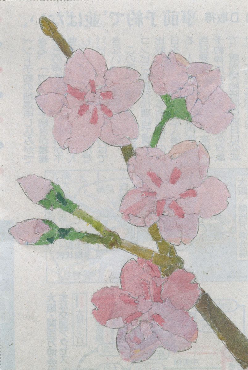新聞ちぎり絵 ギャラリー＞ 「桜」：中日新聞しずおかWeb