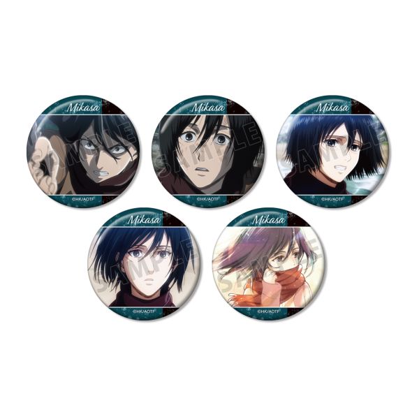グッズ: 進撃の巨人 ミカサ 場面写缶バッジ5個セット: アルマビアンカ