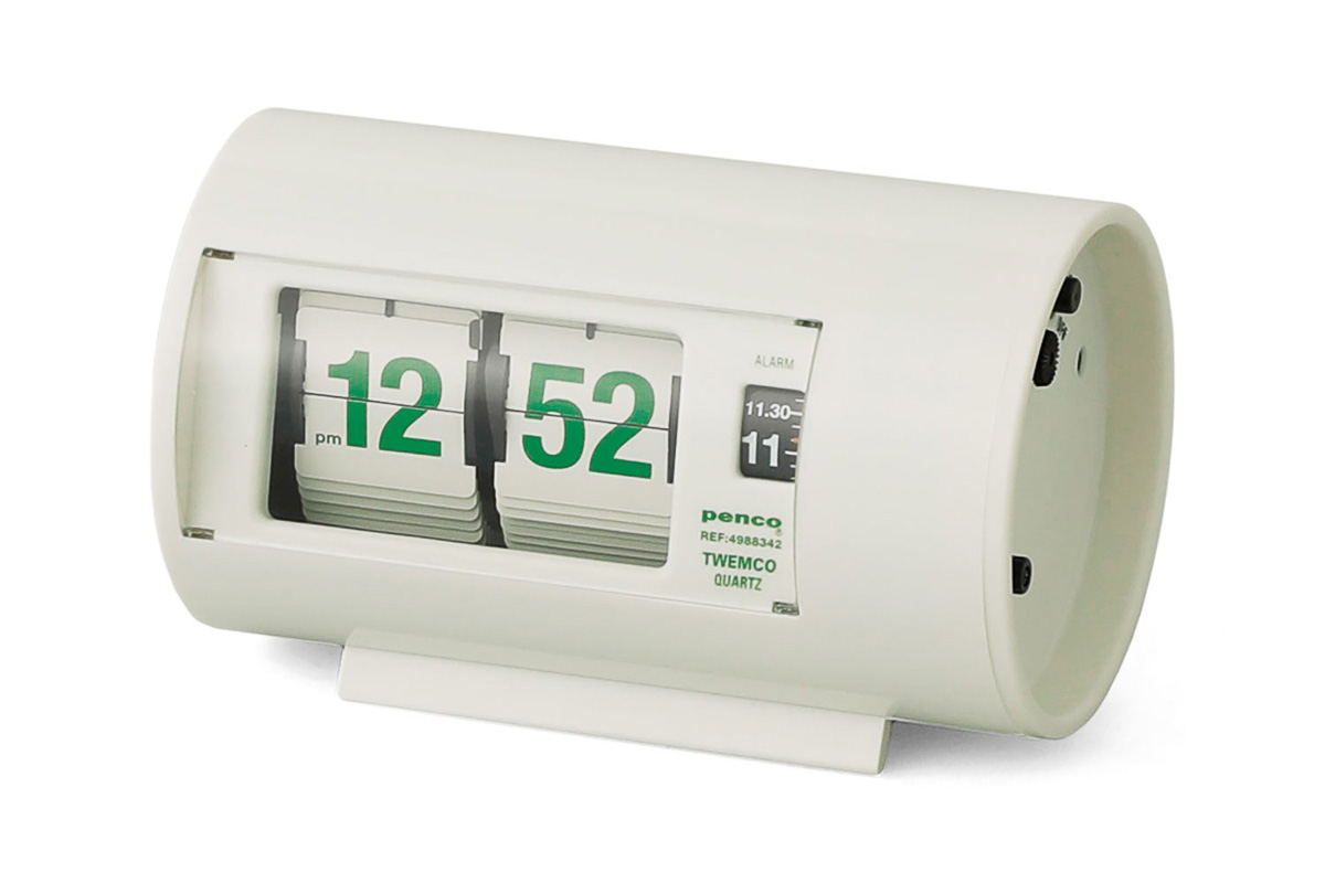 pencoの「パタパタ時計」新色はオフホワイト×グリーンでレトロ感増し