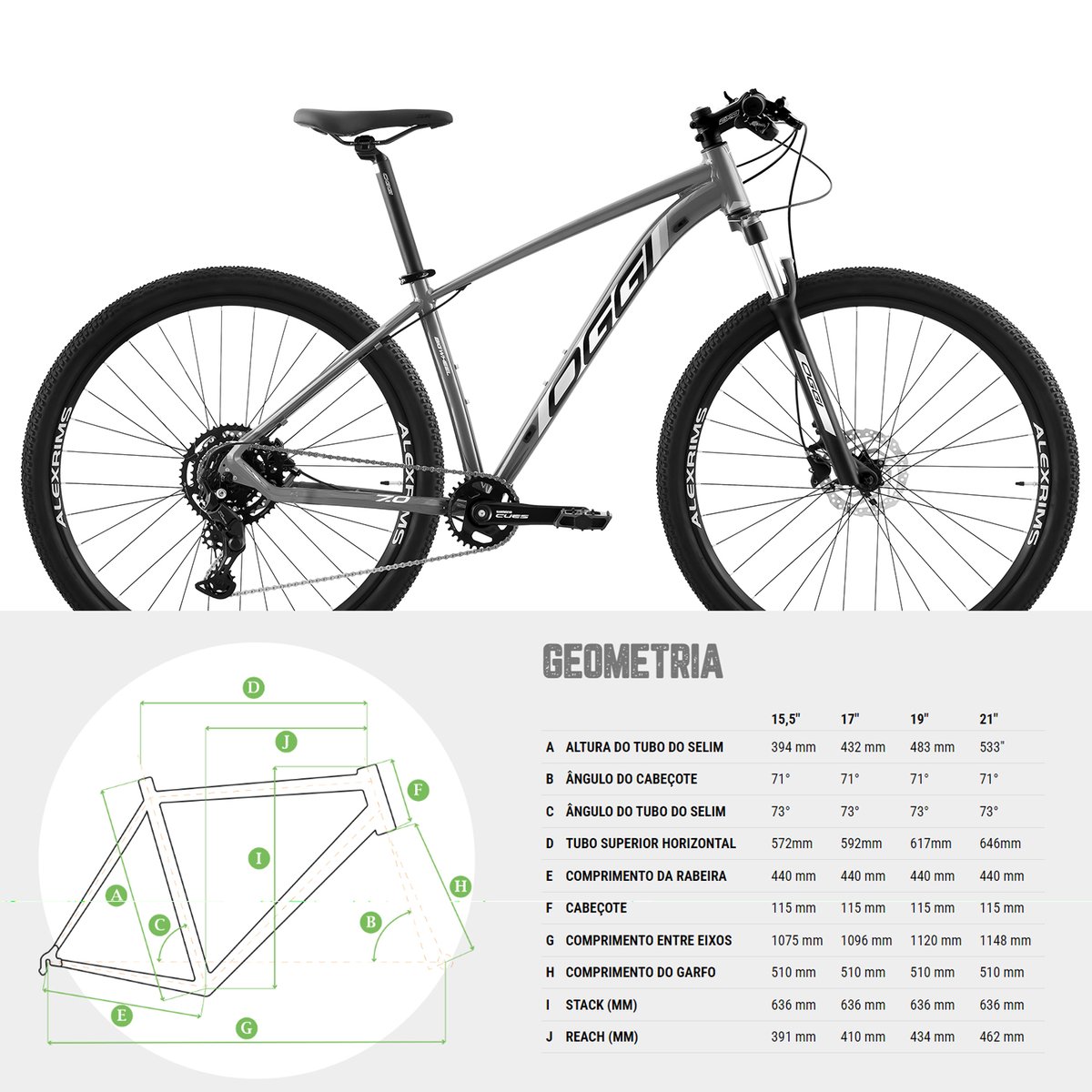Bicicleta Oggi Big Wheel 7.0 Shimano Cues 2024 - Bike Center Ribeirão
