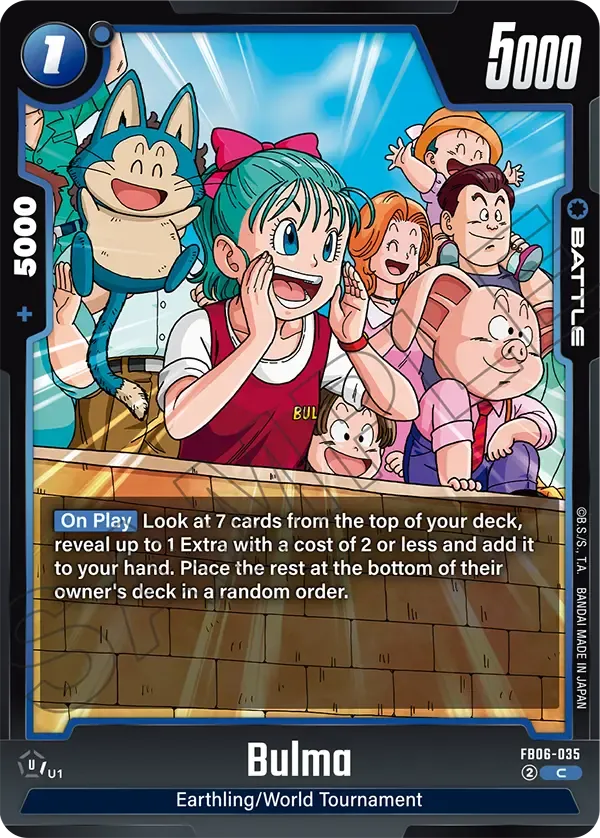 FB06-035 Bulma Dragon Ball Super Card Game Fusion World Card
