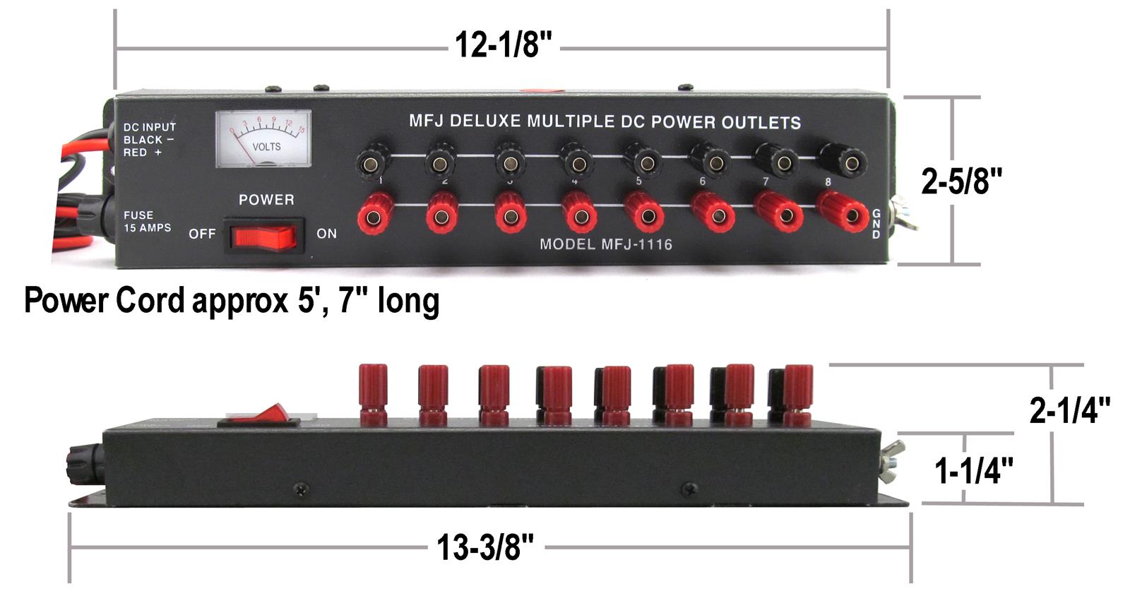 MFJ MFJ-1116 MFJ DC Multiple Outlet Panels | DX Engineering