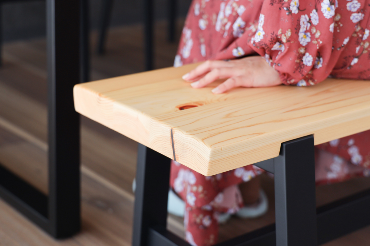 ibata直営 桧然 ベンチ｜CHAIR｜飛騨の家具/国産家具/無垢材の家具