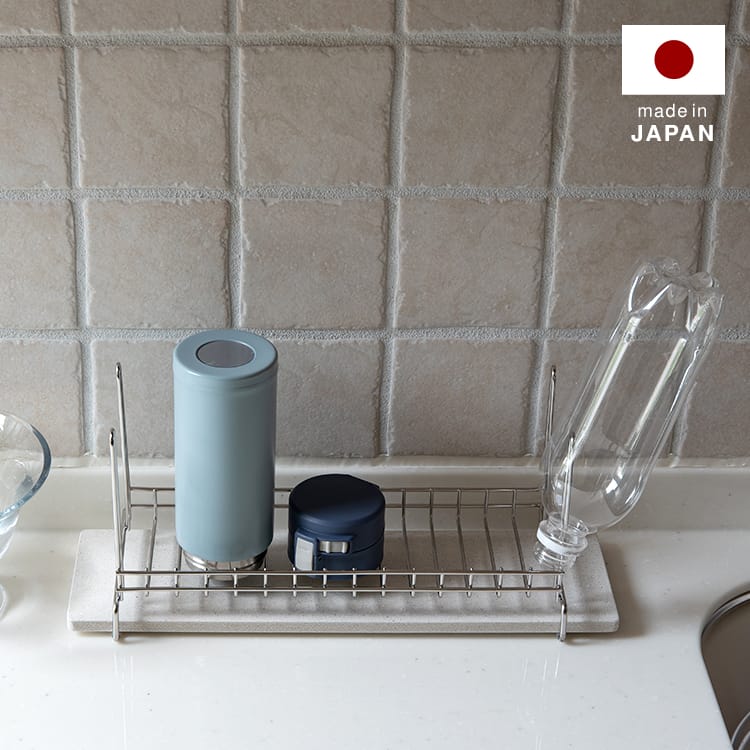ボトル&グラス用水切りラック 珪藻土トレー付き | 【公式】LOWYA