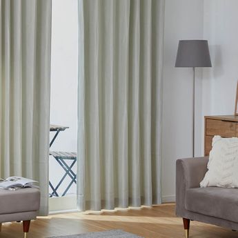 ライトグレー]ドレープカーテン 2級遮光 形状記憶 防炎 洗濯可