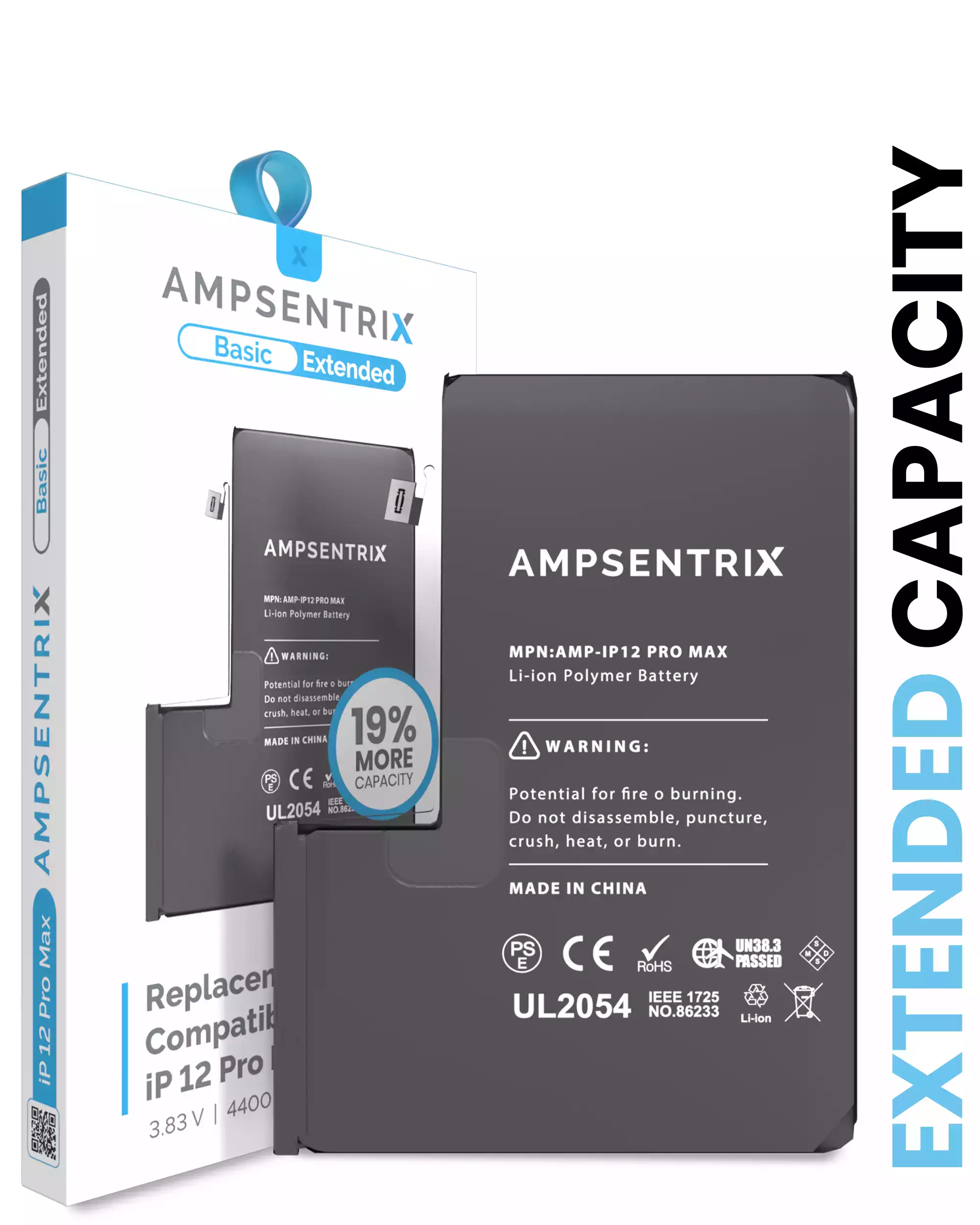 Extended Capacity Replacement Battery Replacement For iPhone 12