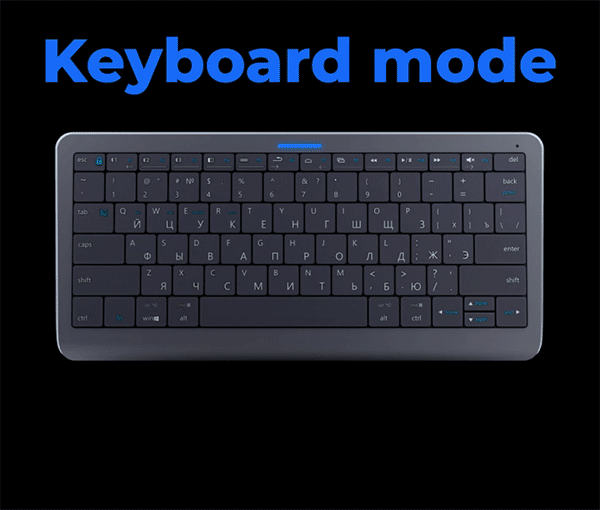 タッチパッドとマウス機能を キー表面で操作可能にした 革新的