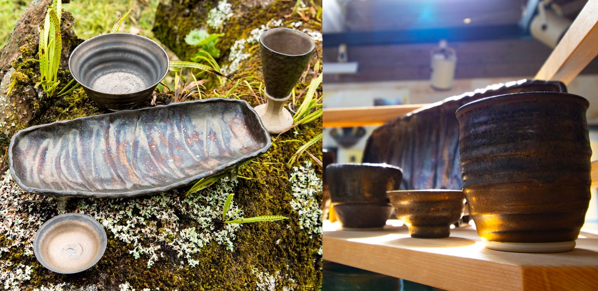 見る角度で輝きが変化する。お酒の新しい表情を楽しむ、ジオ虹彩酒器