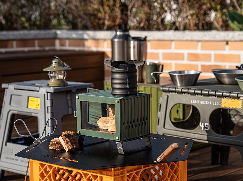 Makuake｜実用性抜群！ミニ薪ストーブで調理までできる！いつでも