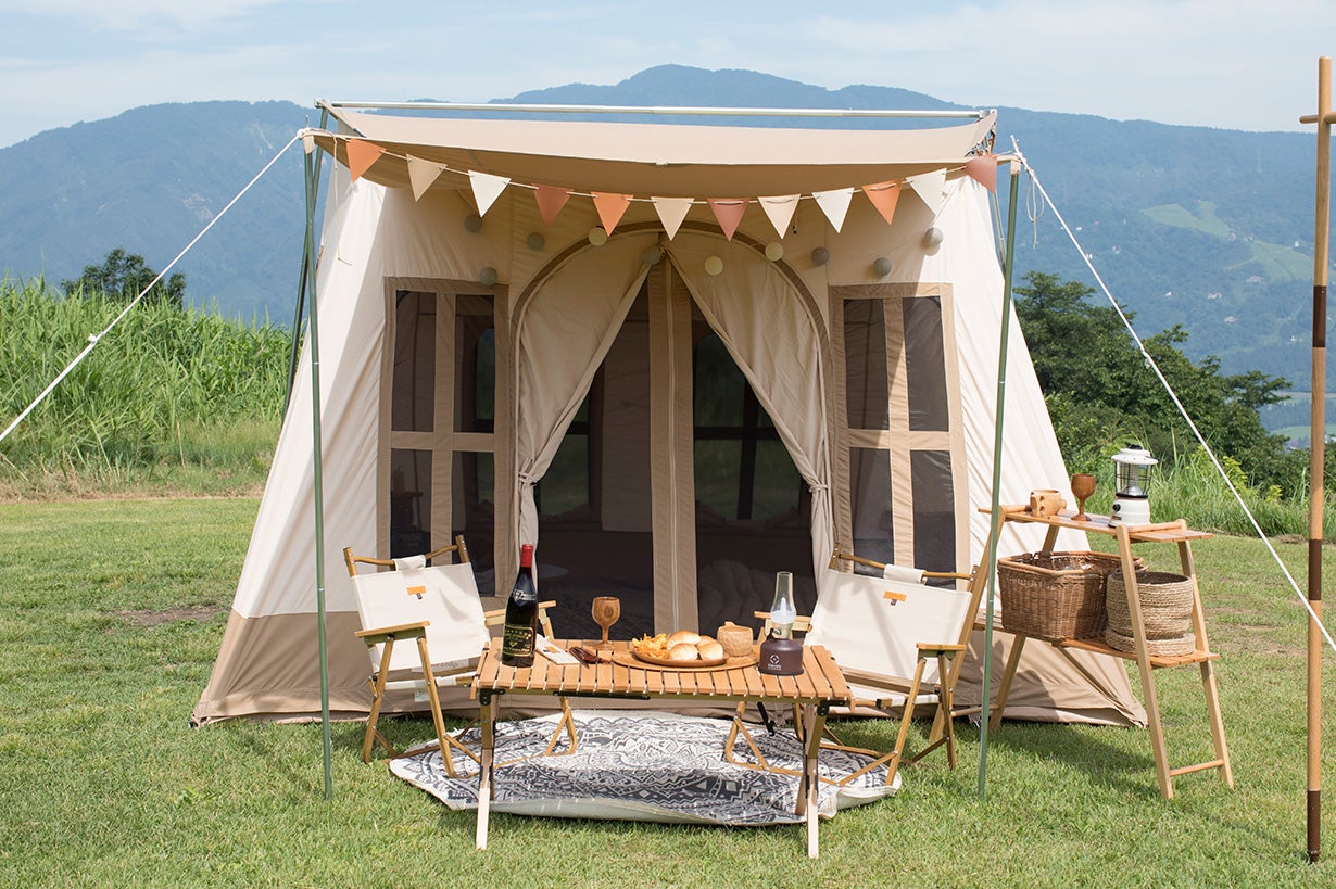 まるでロッジのような快適空間】ロッジ型テント「Dolce lodge