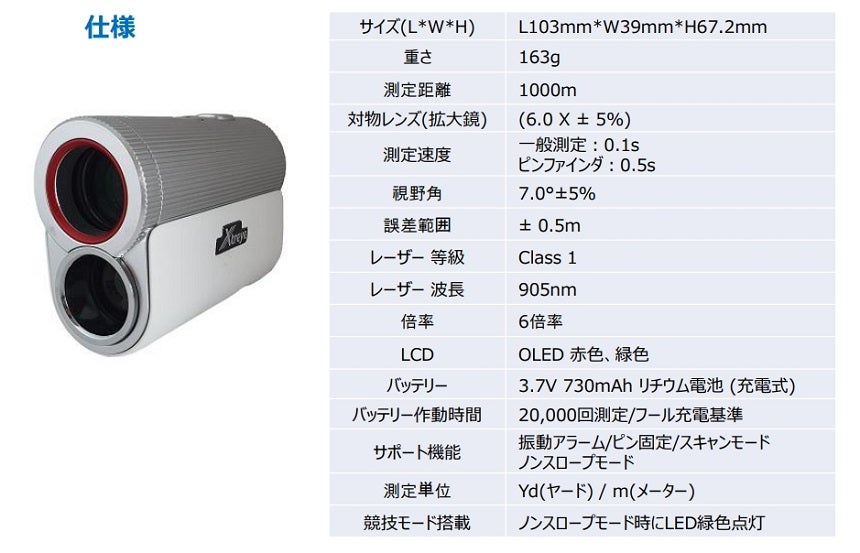 昼でも夜でも、正確な距離を0.1秒で計測】ゴルフレーザー距離計 Xtreye