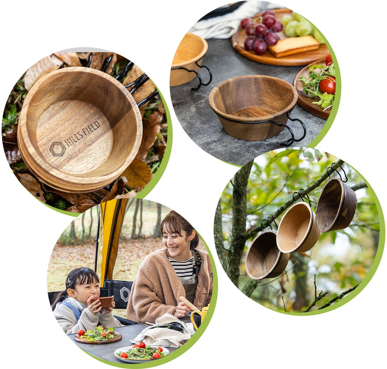 家族キャンパーの要望に応えた理想の木製シェラカップ！熱くなりにくい