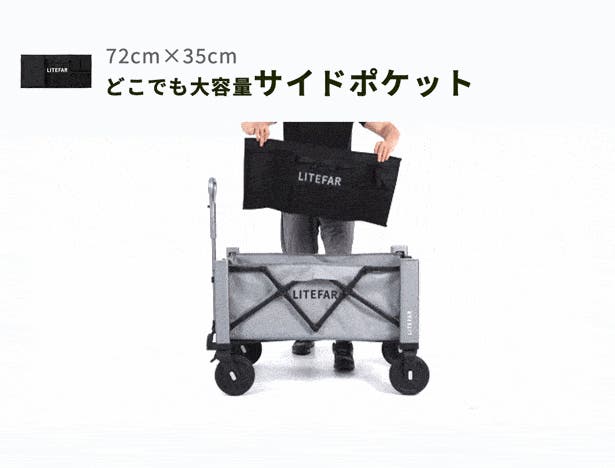 ハンズフリーで荷運びの新体験｜LITEFAR Orionスマートキャリーワゴン