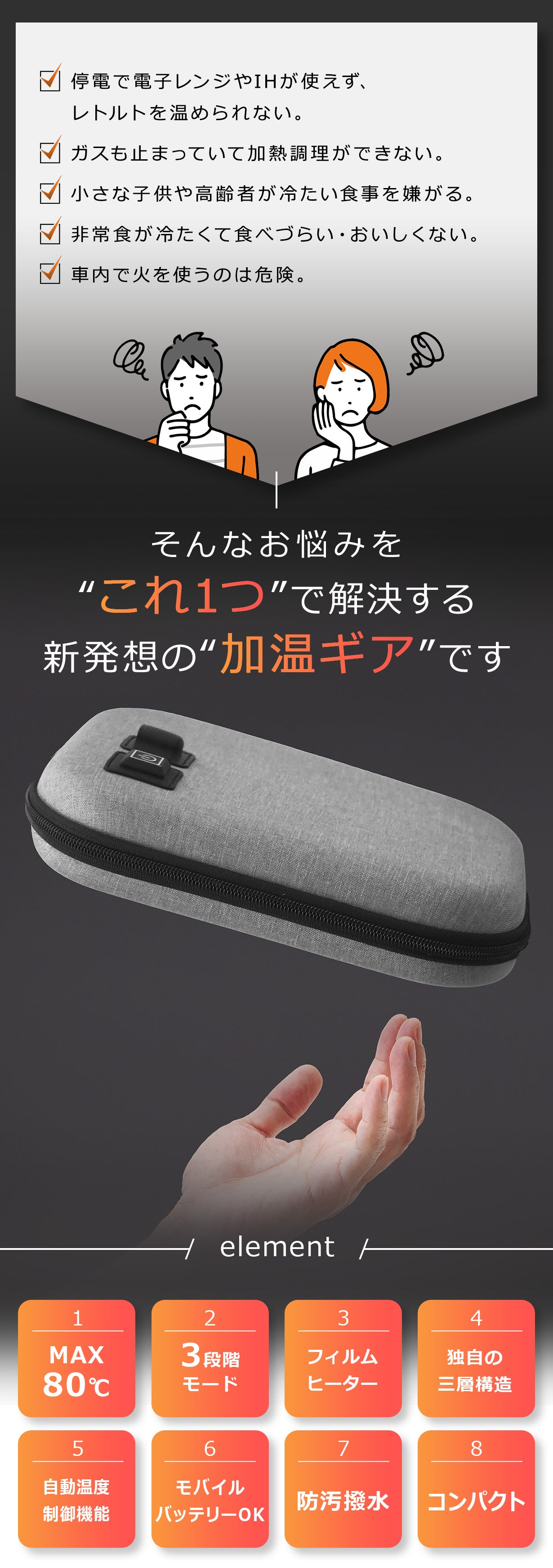 アンコール】3分で80℃※！水も火も不要でご飯＆レトルト食品が温め