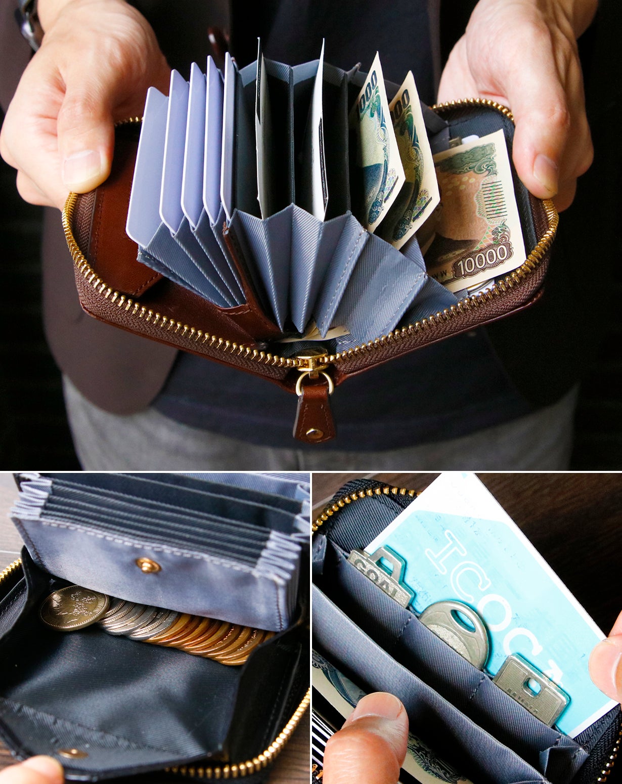 お札は折らず・膨れない新構造を実現した栃木レザーミニ財布 SATTO Pro