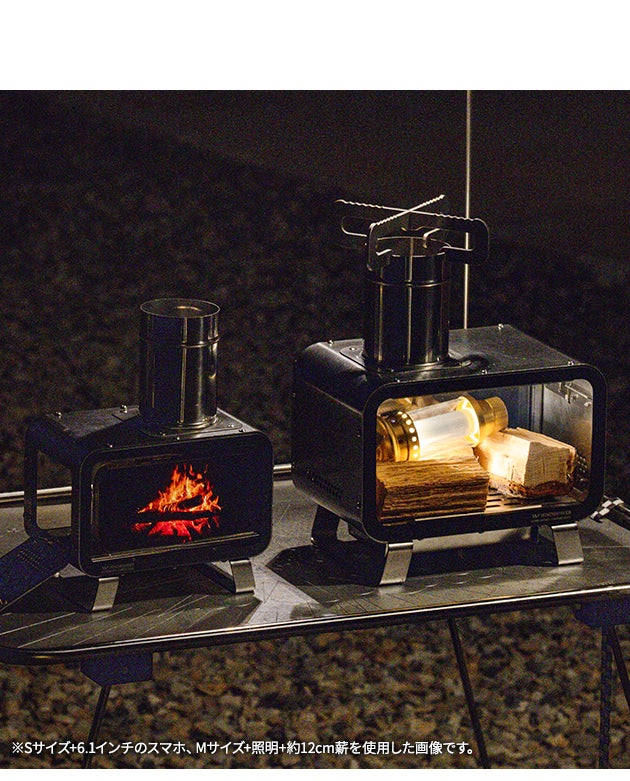 求めていたミニサイズで家の中でも野外でも炎で癒しタイム【卓上薪